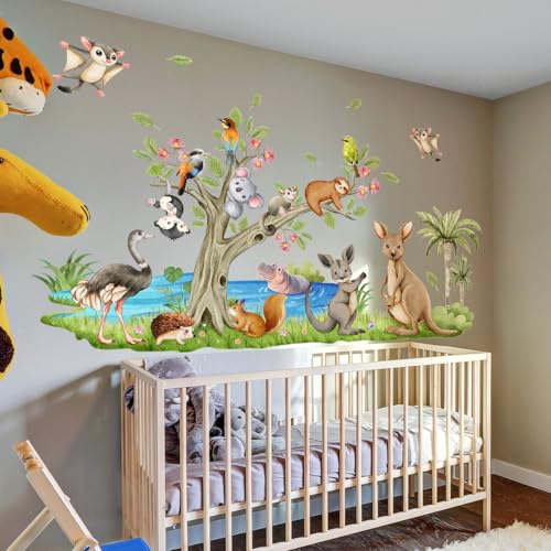 Vinilos decorativos animales del bosque 64x36 pulgadas