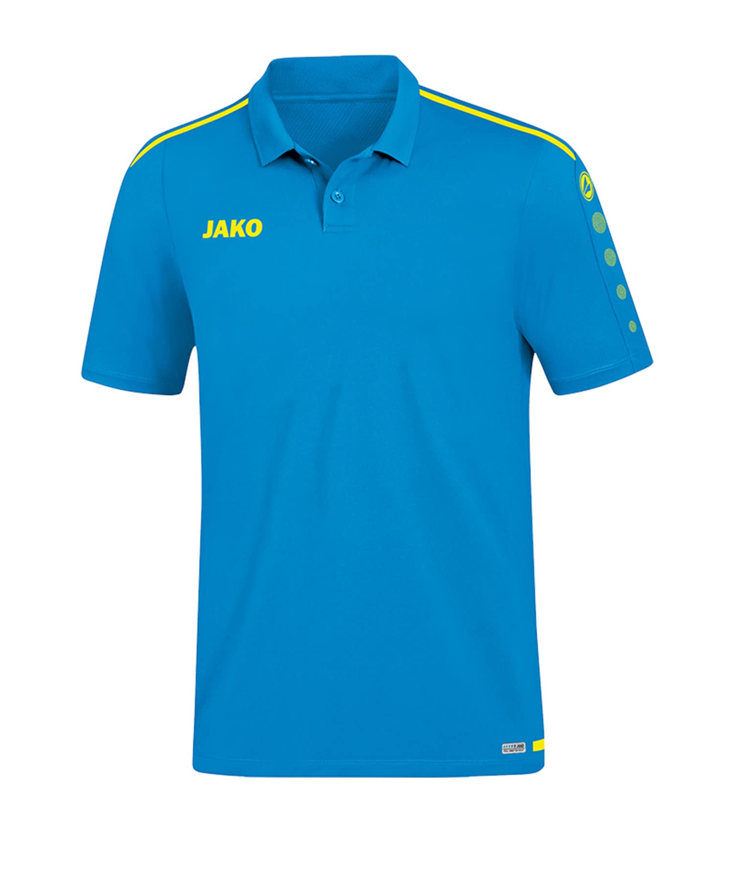 JAKO Men's Striker 2.0 Polo, Blau/Neongelb, L