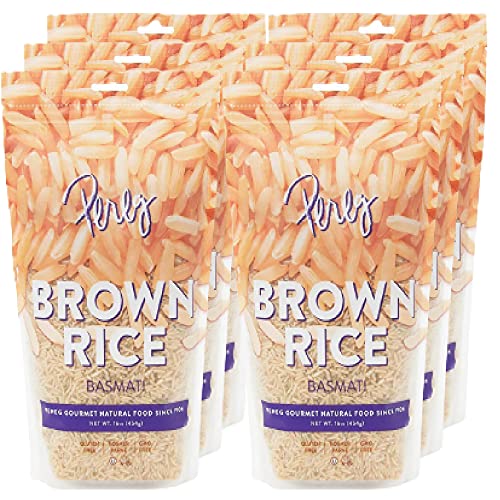 Pereg Brown Basmati Rice (16 Oz/Bag x 6 pack) - Naturally Aged Aromatic Grain - Vegan, Non-GMO, Gluten-Free - Recipes Like Green Coriander Rice, Mushroom Brown Rice - Resealable Packaging image 4