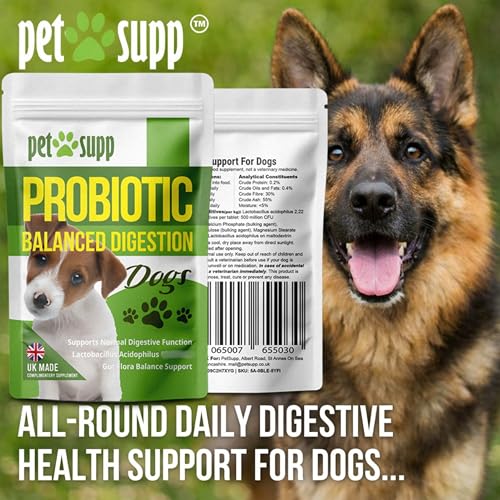 Probiotic Tablets for Dogs | Supports Gut Health, Stool Quality & Digestive Balance, Bad Breath | Lactobacillus Acidophilus 500 Million CFU | Daily Use | 120 Tablets - Image 4