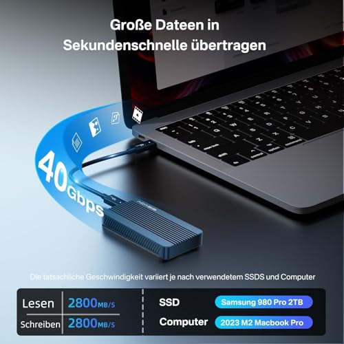 Image of ACASIS Mac mini M4 Workstation: 8-in-1 Dual SSD 40Gbps Dock for Mac mini M4 (Pro) | Dual SSD Software RAID | Compatible Thunderbolt 5 /4 /3 USB 4.0 | Dual Display 4K@60Hz | Up to 16TB