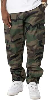 Amazon | [プロ クラブ] NYLON CARGO PANTS GREEN CAMO/グリーン