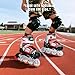 Adjustable Inline Skates for Kids, Teens, and Adults – ABEC-7 Bearings, PU Wheels, Comfortable Fit, for Indoor and Outdoor Skating (Red, Large - Youth (5Y-7Y US))