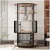 Pet Home Pet House Panoramic Glass Cat Villa Home Cat Cabinet Indoor Cat Cage Does Not Occupy A Large Free Space Cat House Cat Villa Color Universal Wheel