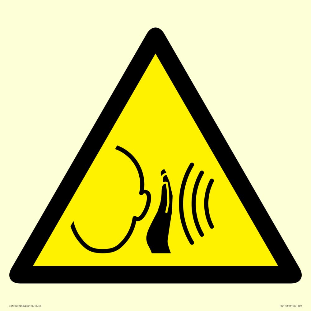 W038 Warning: Sudden loud noise Sign - 300x300mm - S30