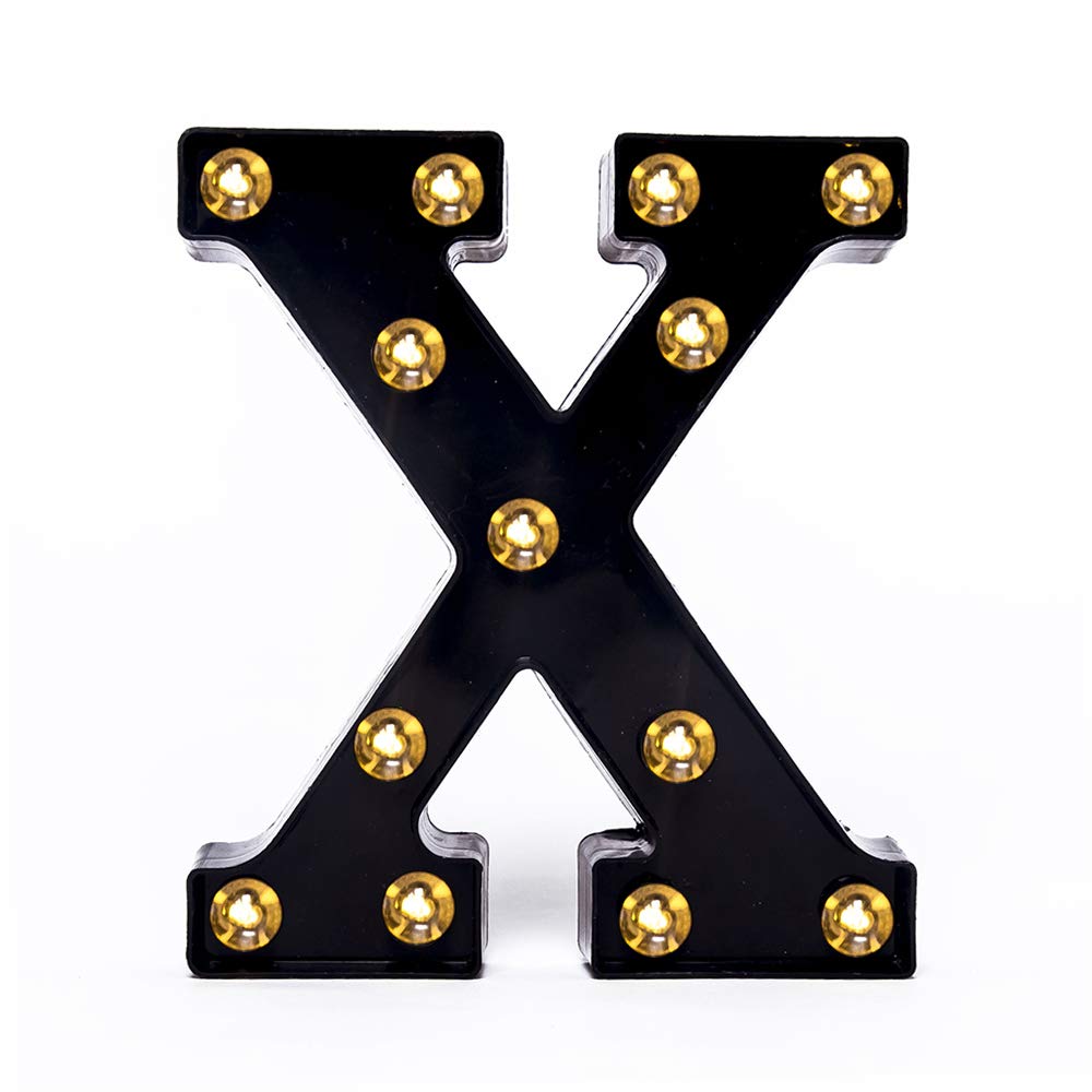 Foaky Black LED Marquee Number Lights Sign Light Up Marquee Number Lights Sign for Night Light Wedding Birthday Party Battery Powered Christmas Lamp Home Bar Decoration