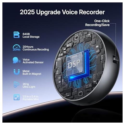 64GB Voice Recorder with Noise Cancellation