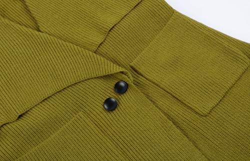 CHARTOU Women's Elegant Lapel Collar Rib-Knit Open Front Cardigan Long Sweater Jacket Overcoat4