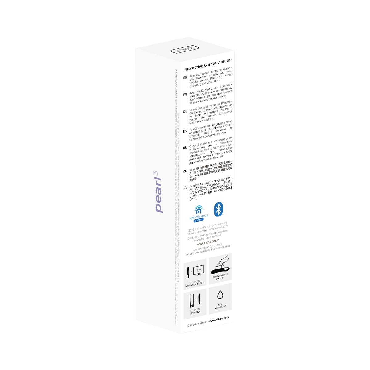 KIIROO Pearl 3 G-Spot Vibrator – Giocattolo Femminile Impermeabile per Donne e Coppie a Distanza – Stimolazione Clitoridea e Interna Sensibile al Tocco – Batteria 3H – Compatibile VR e Webcam