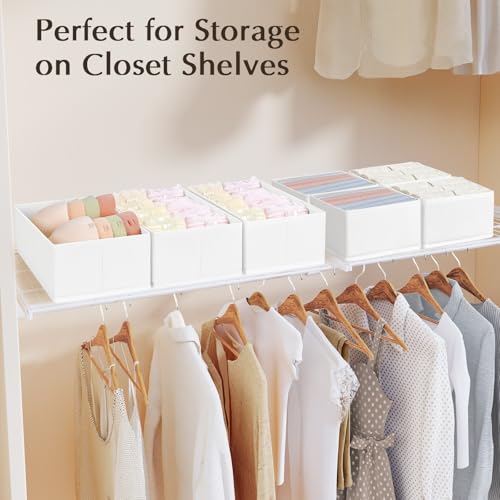 DIMJ-Drawer-Organizers-Set-of-4-Fabric-Closet-Organizers-and-Storage-Drawer-Dividers-for-Baby-Clothes-Socks-Belt-Tie-White