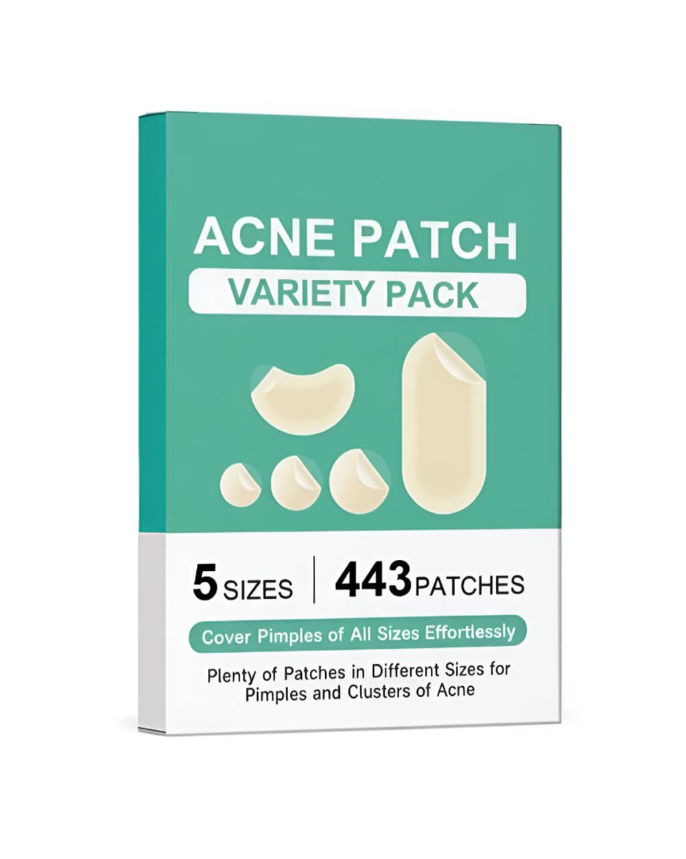 443 Ct Hydrocolloid Acne Pimple Patches for Face – Invisible Spot Treatment (Dots, Strips & Contoured Shapes)