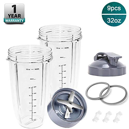 Nutribullet Cups and Blade Replacement Nutribullet 32 Oz Cups with Flip Top To-Go