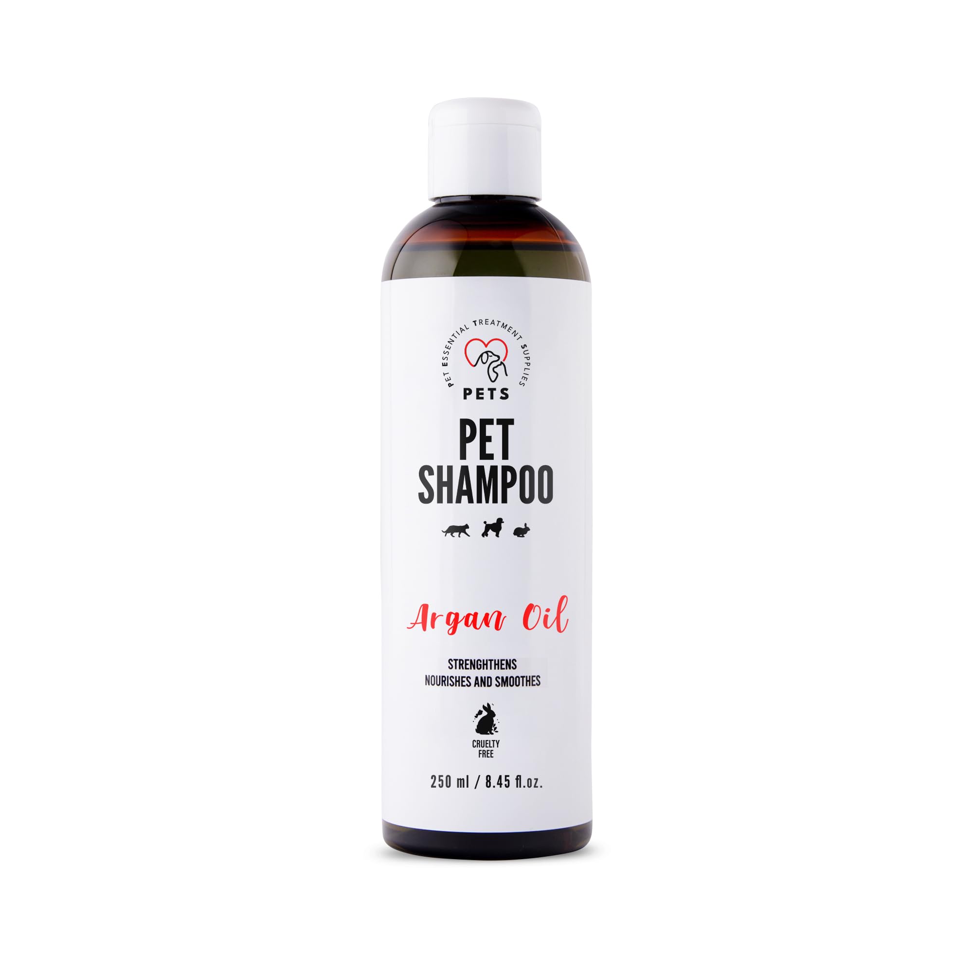 Shampoing Chien à l'huile d'argan Peau Sensible - shampooing fortifiant et nourrissant pour Chats et Chien - Doux et hypoallergénique - 250 ML