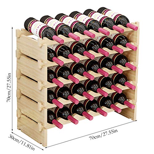 Soporte para botellas de vino de madera apilable miniatura 2
