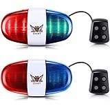 4 Pcs Bicycle Police Sound Light LED Bike Light Police Siren Horn Bike Bell for Kids Electric Horn Bike Accessories 6 LED Lights 4 Sounds Trumpet Safety Warning Light Waterproof Cycling Horn
