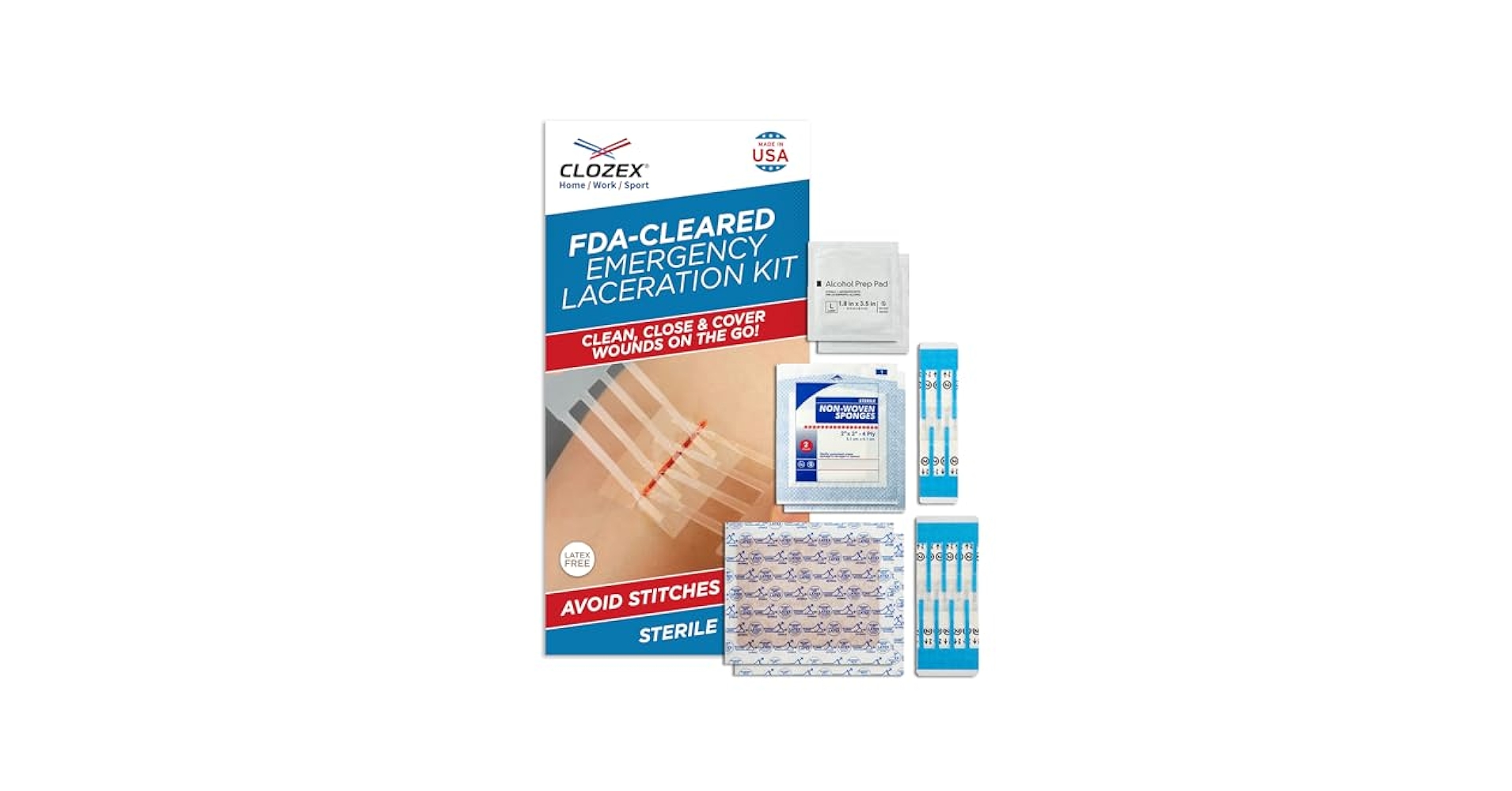 健康・医学 wounds and laceration emergency care Clozex-Amazon-LK0265-
