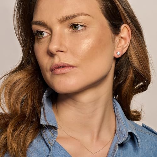 Image of 5 Pairs 14K Gold Plated Stud Earrings for Women, Hypoallergenic Earring Sets for Multiple Piercing, Premium Cubic Zirconia Studs Earrings for Women