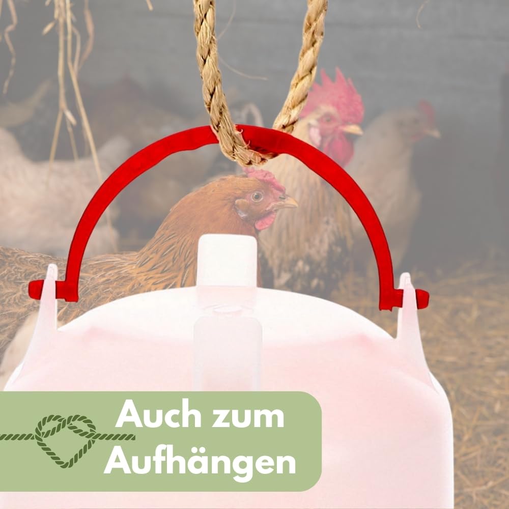 GarPet Futterautomat Hühner + Hühnertränke im Set Futterspender Futtertrog Küken Hühner Zubehör Kükentränke Geflügeltränke Wassertränke Wasserspender Gr. 2
