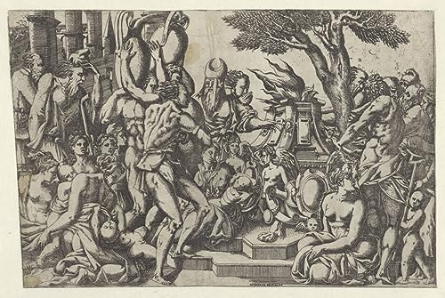 Tableau Scène de sacrifice d'Antonio Fantuzzi Poster Vintage Décoration Murale