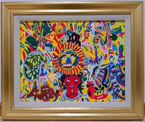 F6号ジミー大西サークル肉筆保証サイン・裏描き有油彩アクリル額縁のサムネイル