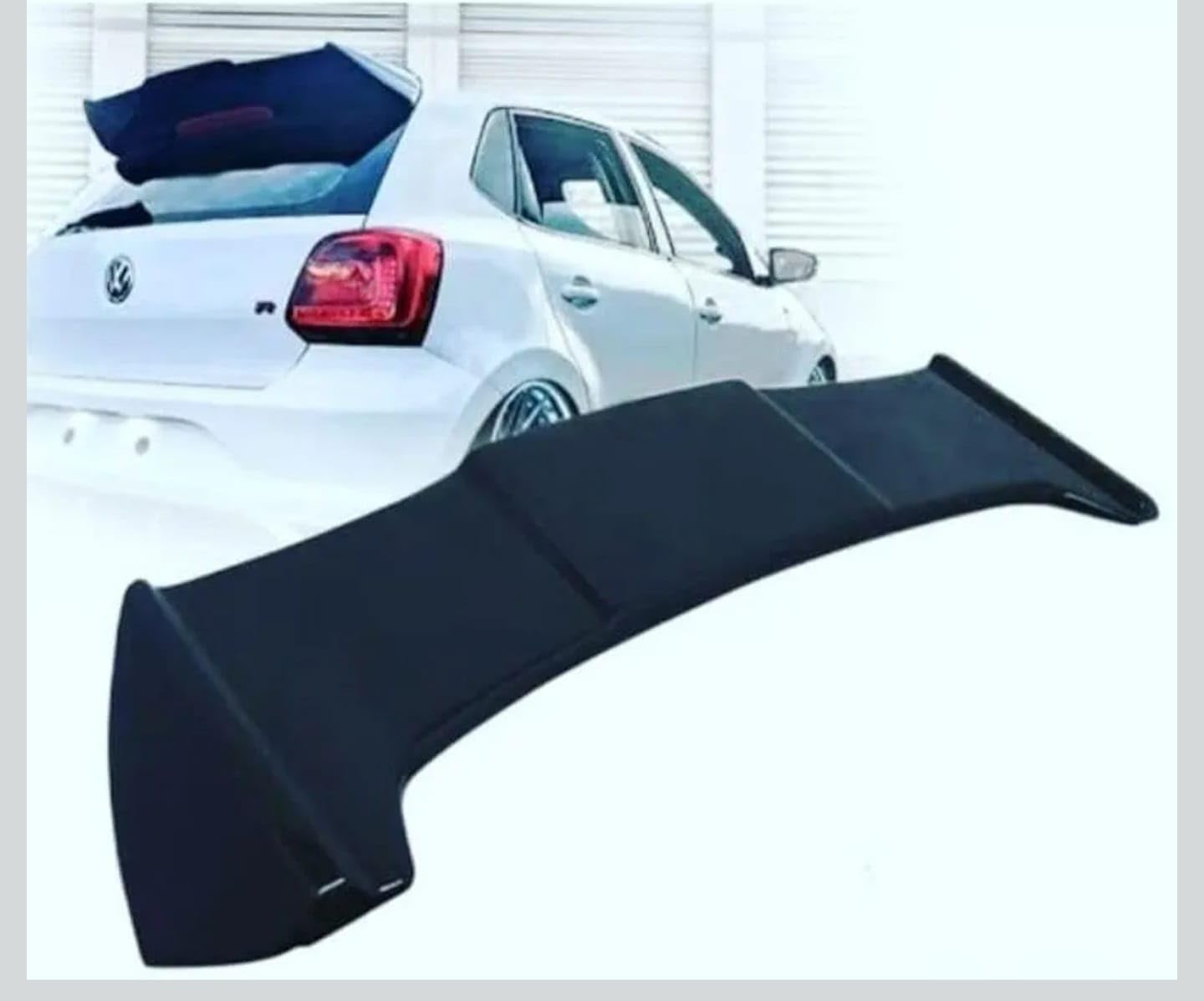ABS Rear Wing Car Spoilers Rear Wing Roof Trunk Lid Auto Racing Car Spoiler for Areodynamic and Sporty Appearance Lip Protector (Polo Batman Spoiler (AH-4).)-image-8