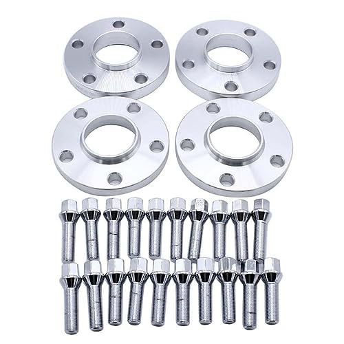 4PCS 5x112 57.1 15mm & 20mm Hubcentric Wheel Spacers & 20 Radius Wheel bolts fits for most VW