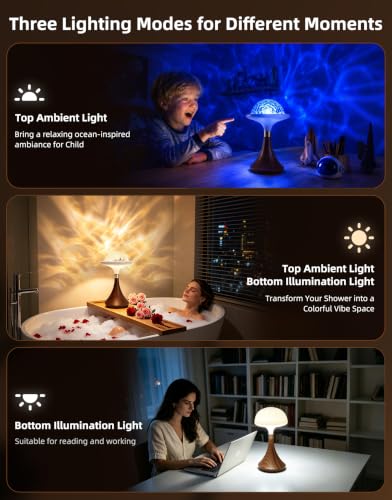 Shower Lamp IP65 Waterproof Rechargeable Ocean Projector LED Outdoor Lamps - image 6
