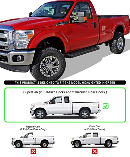 Estribos negros APS Premium de 6 pulgadas para Ford F250 F350 miniatura 2