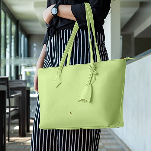 Image of NEORAH Faux LEATHER Ladies Purse handbag | Fatty Tote Bag | Stylish Large Capacity Shoulder Hand Bag with Zip Closure and Double handles | Women's office bag with laptop sleeve