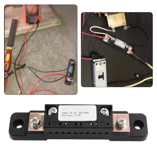 OTOTEC 2 Stück 75 mV FL-2C 10 A Shunt 0,5 % Messwiderstand, Strommessung, Shunt, Ampere, Shunt-Widerstand, Panel-Messgerät, Stromprüfer für digitales Amperemeter