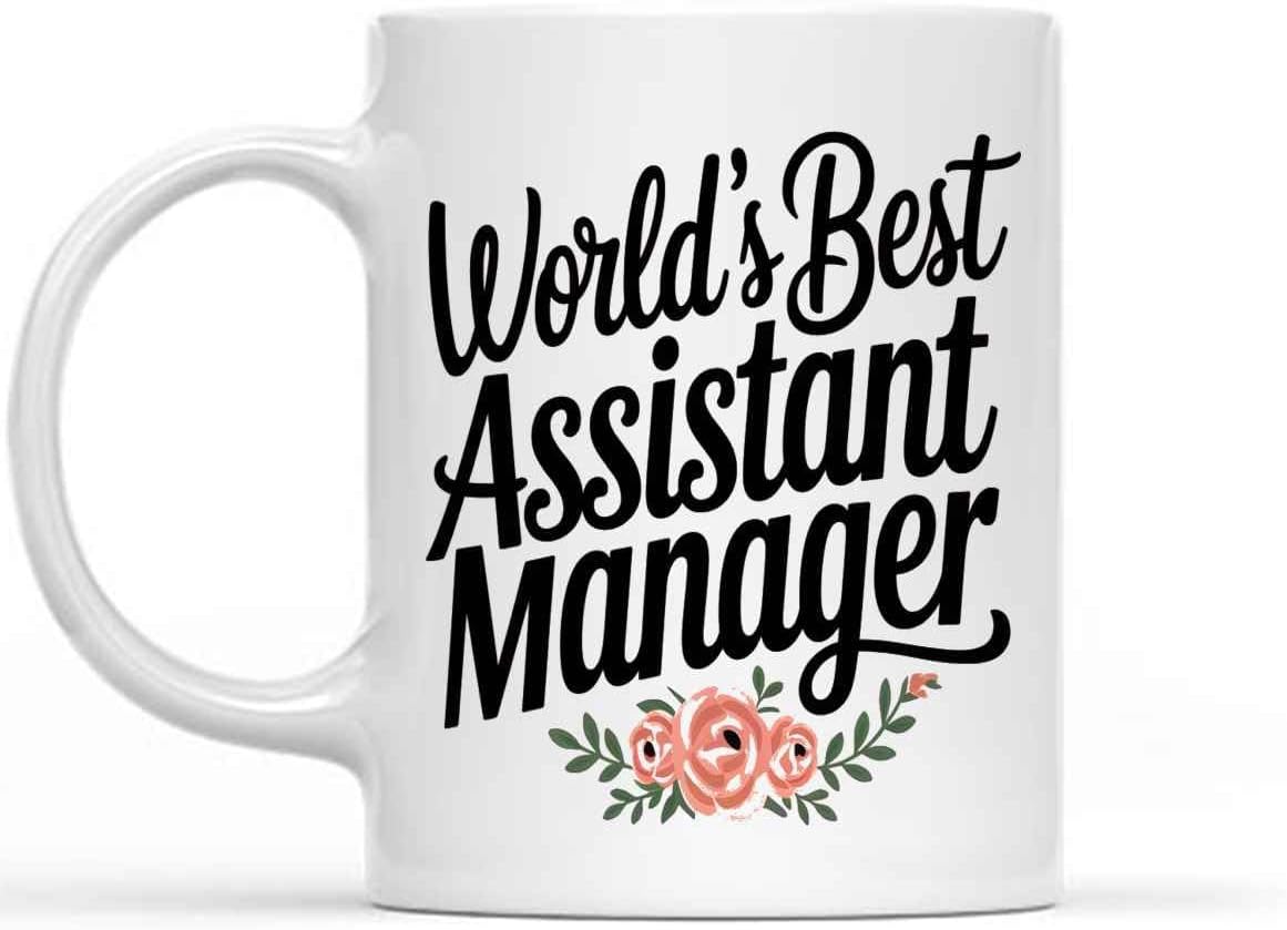 Gift Design for Staff Member Thank you Gifts for Assistant Manager Retirement, World's Ideas Women Coworker Appreciation Retired Present 2021, 11 Oz White Ceramic Coffee Mug