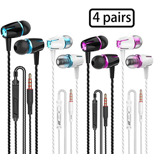 VPB Earbud Headphones with Remote & Microphone, in Ear Earphone Stereo Sound Noise