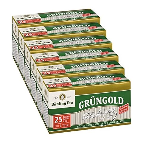 Bünting Tee Grüngold, 25 Tassenbeutel 6er Pack Cover