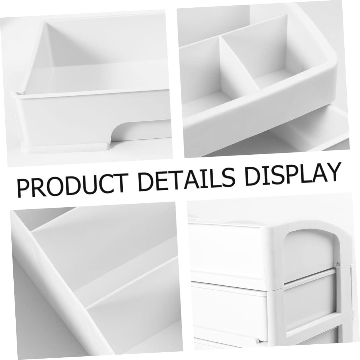 Scatola Organizer Cosmetici a Cassetti Bianca in Plastica