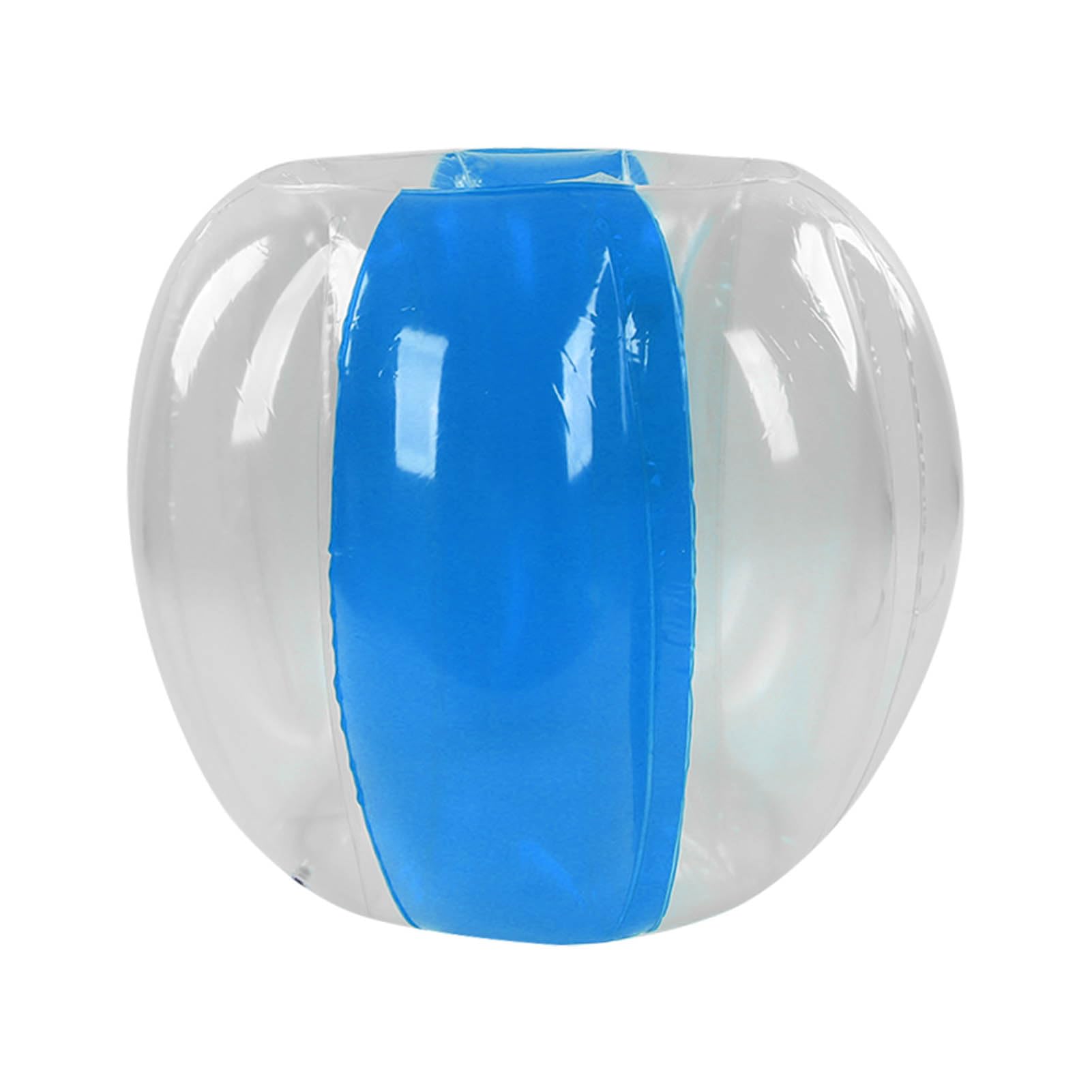 Aufblasbarer Bump-Ball, menschlicher Kollisions-Blasen-Hüpfball, PVC-Körperblasenball für Outdoor-Spiele und Partys, inklusive Reparaturflicken, 90 x 80 cm für Kinder und (Blau Transparent)