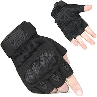 HASAGEI Men's Half-finger Fingerless Outdoor Sports Working Gloves Camping Hiking Bike Cycling Gloves Skateboarding Roller Skating Gloves