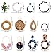 Duufin 12 Pairs Acrylic Earrings Rattan Earrings Set Resin Drop Dangle Mottled Acrylic Hoop Earrings Statement Earrings for Women Girls