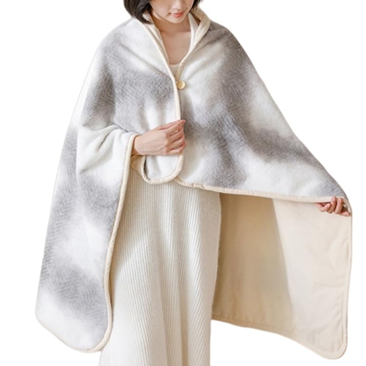 Poncho De Mujer Poncho Chal A Cuadros Multiusos Para Mujer Manta De Vellón Para Usar Capa De Lana De Franela A Cuadros Con Degradado A La Moda Capa De Cachemira Sintética Ultra Suave Pa