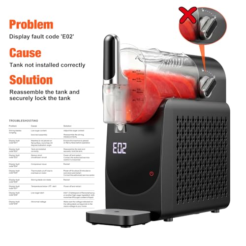 Image of Slushie Machine No Ice Needed, Auto-Clean, Slushy Machine for Home, 220W Quick Frozen Drink Maker with 6 Preset Programs for Margaritas, Frappes, Milk Shake and More, LED Display, Black, 88oz