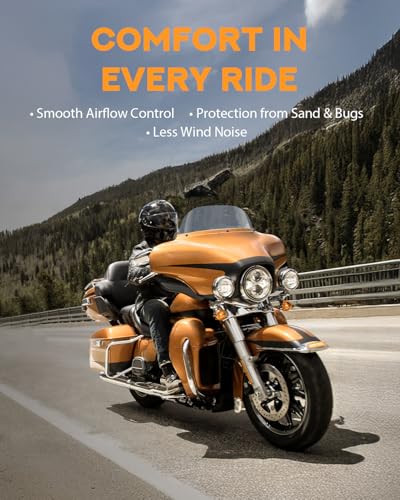 Image of PBYMT 10 inch Windshield Windscreen 96-13 Compatible for Harley Davidson Touring Street Glide Electra Glide FLHT FLHTCU Ultra Classic Glide FLHX FLHTK Tri Glide 1996-2013, Tint