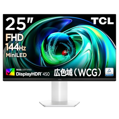 Amazon.co.jp: TCL Mini LED モニター 25インチ 25G54 FHD 広色域 液晶
