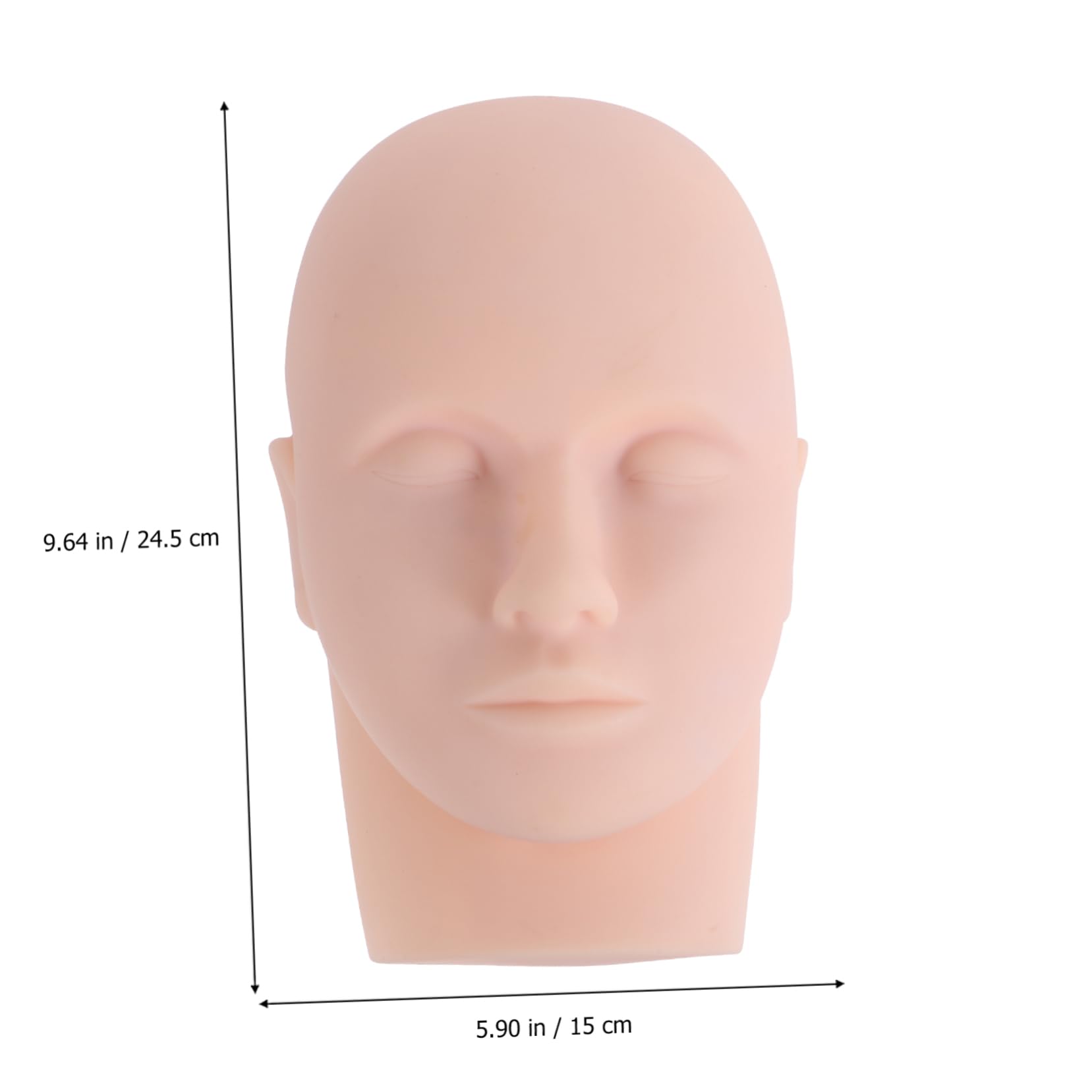 Trainingsmannequinkopf aus Silikon für Make Up und Wimpernübungen