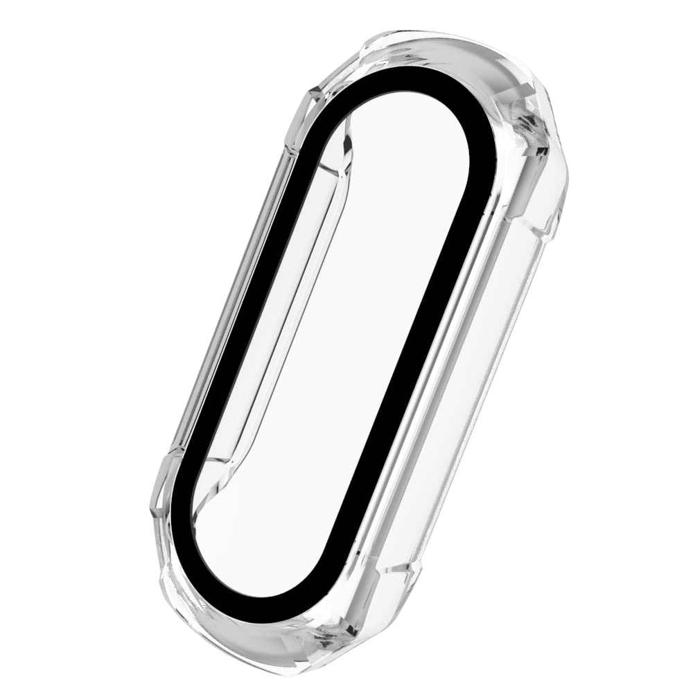 Brifu Custodia Protettiva Per Xiaomi Mi Smart Band 6/5/4, Cover Rigida In PC Con Vetro Temperato 9H Incorporato, Ultra Sottile, Blu Navy