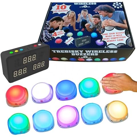Trebisky Wireless Buzzer System for Game Show Emole 10 Players (10-Buzzer System) Cover