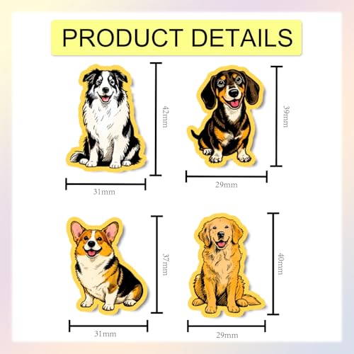 GLOBLELAND Cute Dogs Illustrations Clear Stamp and Cutting Dies Set for Card Making Bulldog Puppy Silicone Transparent Stamps Shepherd Animals Metal Die Cuts for DIY Scrapbooking Photo Album Decor
