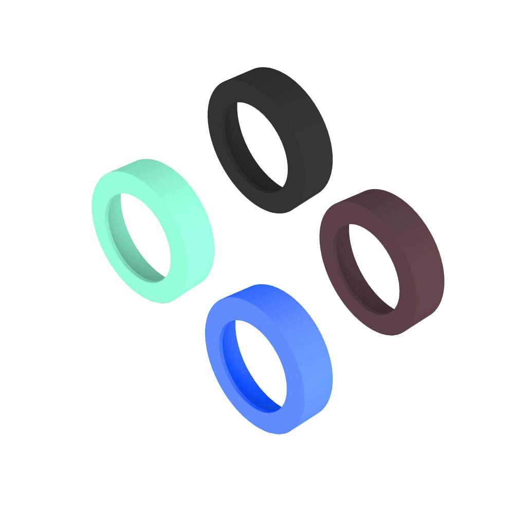 Gteller 4 PCS Bottom Protective Silicone Sleeve for Flask/Mug/Water Bottle (4color(BK+BN+GN+BU) 65cm)