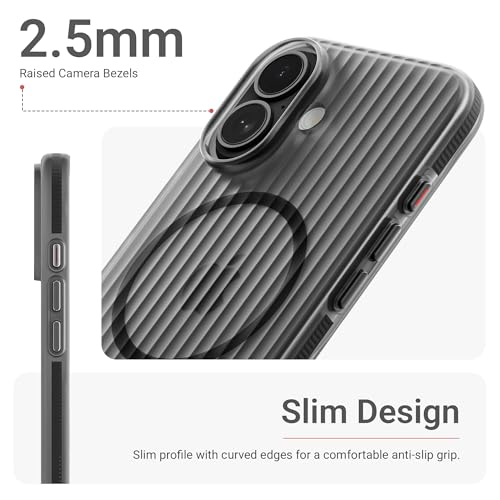 Image of DailyObjects Beam 2.0 Magnetic Protective Cover Compatible with iPhone 16 | MagSafe | Camera & Body Protection|Anti Shock,Scratch Resistant|Precise Cutouts Modern Design|Wireless Charging - Black