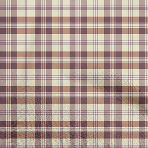 oneOone Cotton Poplin Twill Red Fabric Check Fabric for Sewing Printed Craft Fabric By The Yard 56 Inch Wide