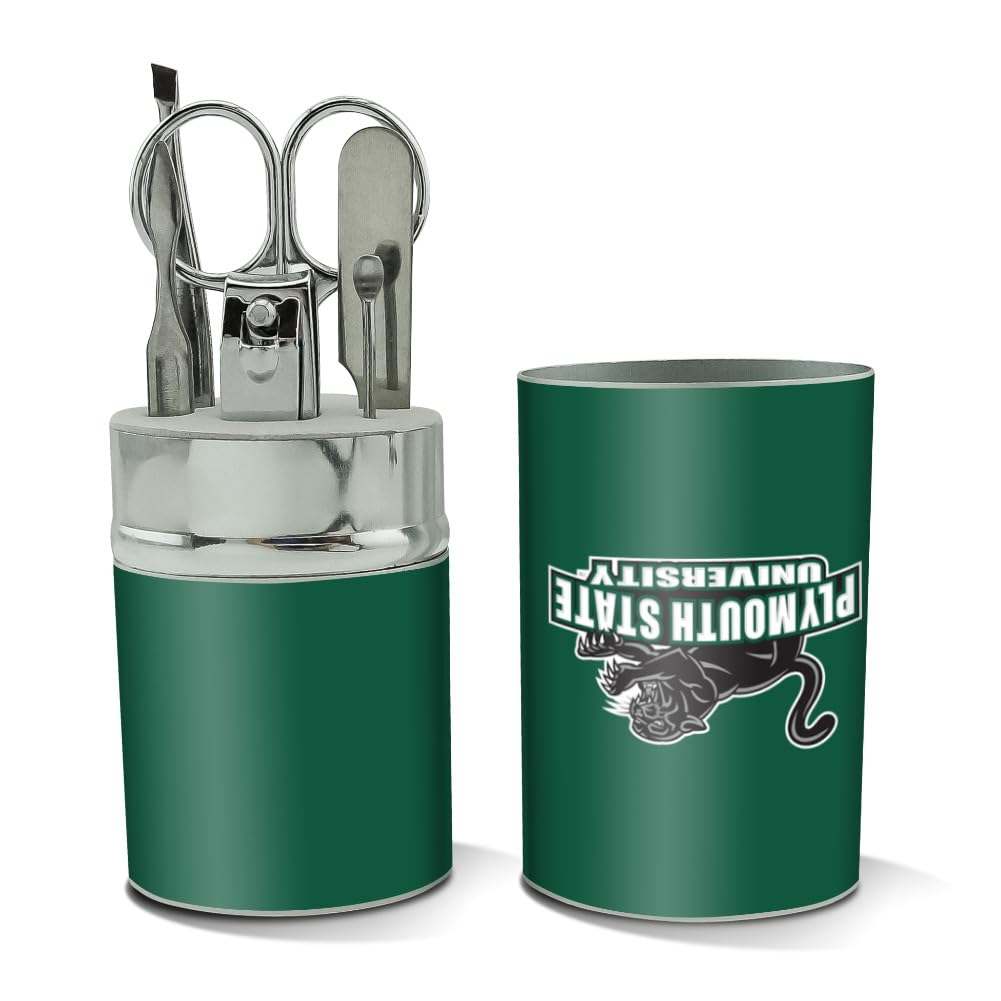 GRAPHICS & MORE Plymouth State University Primary Logo Stainless Steel Manicure Pedicure Grooming Beauty Care Travel Kit