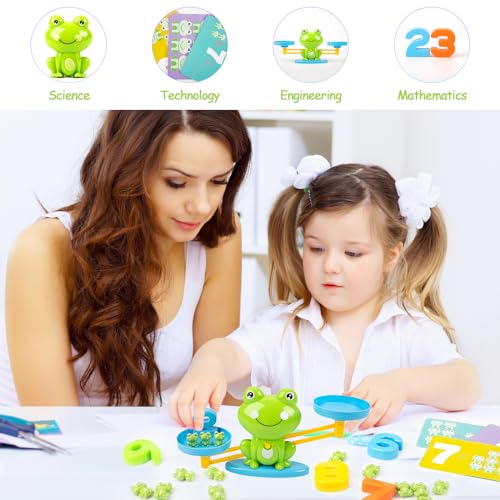 Frog Balance Counting Toys, Cool Math Learning Games for Boys and Girls, Educational Number Preschool Toy, Fun Children's Gift STEM Math Games for Kids Age 3+ (63 PCS) - Image 5